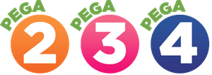 Pega-2-3-4 Loteria Logo Vector