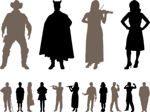 People Silhouettes Designs Pack Logo PNG Vector