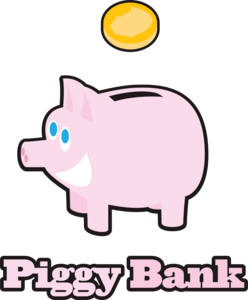 Piggy Bank Logo PNG Vector