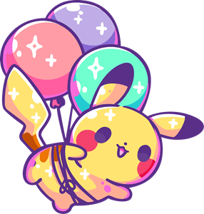 Pikachu Balloons Logo PNG Vector