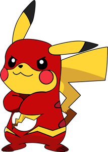 Pikachu Flash Logo Vector