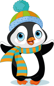 Pingüino navideño - merry christmas Logo Vector