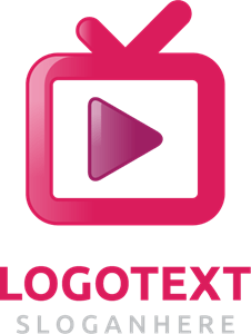 Pink TV Logo Vector