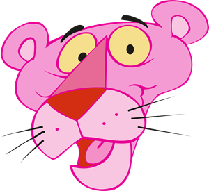 pink panther face Logo Vector
