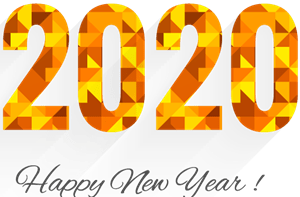 Pixelated 2020 new year Logo PNG Vector