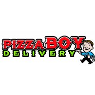 Pizza Boy Delivery Logo Vector
