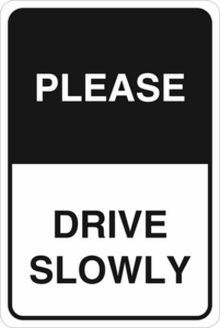 Please drive slowly Logo PNG Vector