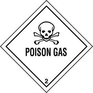 POISON GAS SKULL SIGN Logo Vector