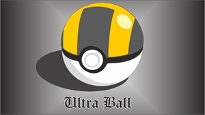 Poke Ball ( Ultra ) 3D Logo PNG Vector