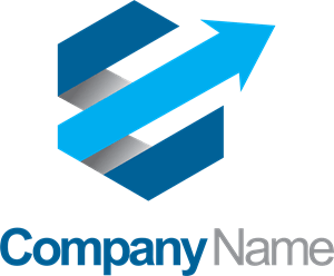 Polygon arrow 3D company Logo Vector
