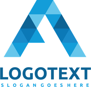 Polygonal A Logo Vector