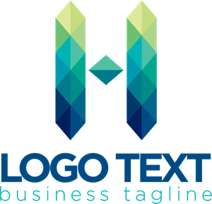 Polygonal H Letter Logo PNG Vector