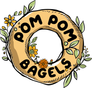 Pom Pom Bagels Logo PNG Vector
