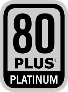 Power Supply 80 PLUS Platinum Certification Logo Vector