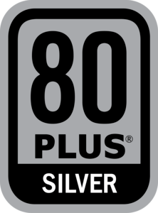 Power Supply 80 PLUS Silver Certification Logo PNG Vector