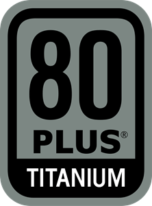 Power Supply 80 PLUS Titanium Certification Logo Vector