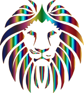 Prismatic Lion Logo PNG Vector