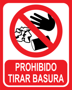 Prohibido Tirar Basura Logo PNG Vector