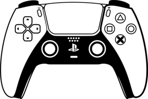 Game stick or gamepad creative design logo,joystick. Logo for game shop.  game company. video game. game online. - indivstock