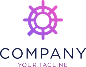 Purple Abstract Company Logo Vector