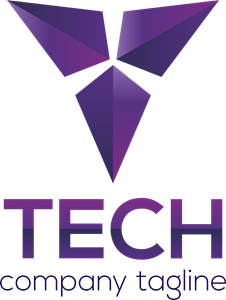 Purple abstract geometrical 3d Logo PNG Vector