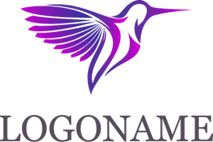 Purple Bird Logo PNG Vector