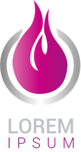 Purple Flame Logo PNG Vector