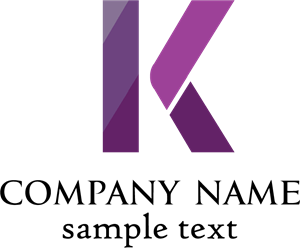 Purple K Letter Logo Vector