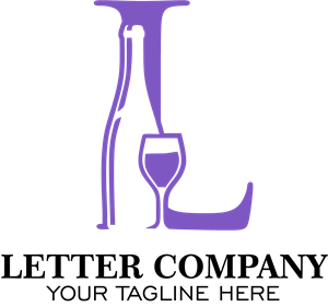 Purple L Letter Company Logo Vector
