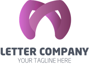 Purple Letter M Company Logo PNG Vector