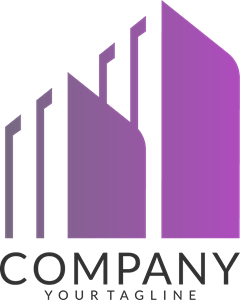Purple Real Estate Logo PNG Vector