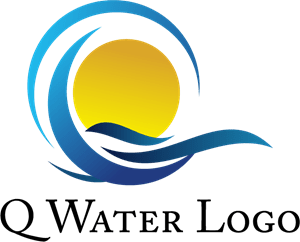 Q Water Letter Logo PNG Vector