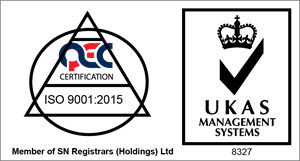 QEC UKAS ISO 9001 - 2015 MANAGEMENT SYSTEM Logo PNG Vector