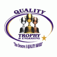 Quality Trophy and Engraving Logo Vector