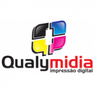 Qualymidia impressão digital Logo Vector