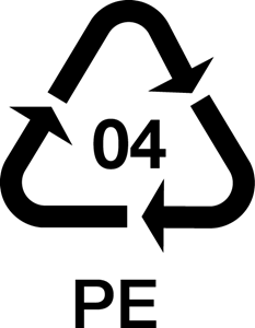Recyclable PE Logo PNG Vector
