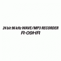 R-09HR 24 bit 96 kHz WAVE/MP3 Recorder Logo Vector