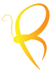 R Letter Butterfly Logo Vector