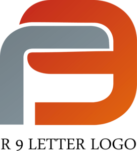 R9 Letter Logo PNG Vector
