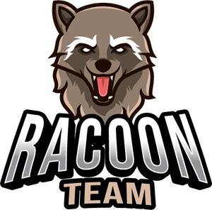 Racoon Team esport Logo PNG Vector
