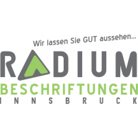 Radium Beschriftungen Logo Vector