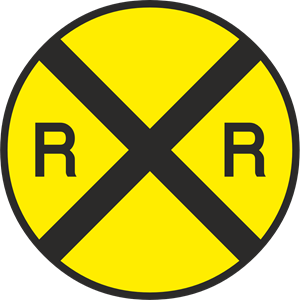 RAILROAD CROSSING ADVANCE SIGN Logo PNG Vector