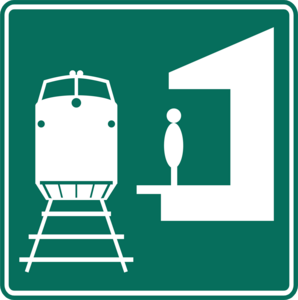 RAILWAY STATION TRAFFIC SYMBOL Logo PNG Vector