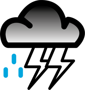 RAIN AND LIGHTNING SYMBOL Logo PNG Vector