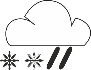 RAIN AND SNOW WEATHER Logo Vector