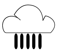 RAIN SHOWERS WEATHER SYMBOL Logo PNG Vector