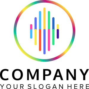 Rainbow Circle Company Logo PNG Vector
