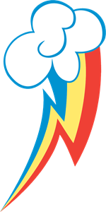 Rainbow Dash Cutie Mark Logo PNG Vector