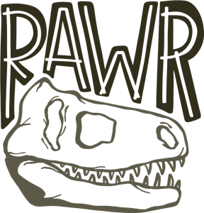 RAWR Dinosaur Logo PNG Vector
