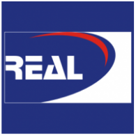 Real Transporte e Turismo Fundo Azul Logo Vector